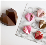Molde para chocolates. Corazones diamante (2 placas)